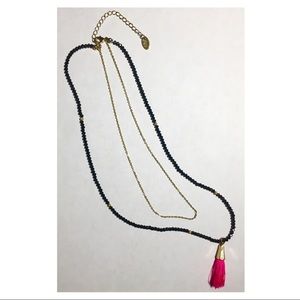 Double Layer Necklace with Tassle